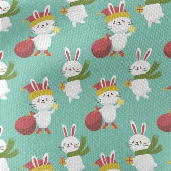 Merry Christmas Bunny Waterproof Canvas