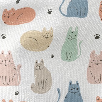 Colorful Tranquil Cat Waterproof Canvas