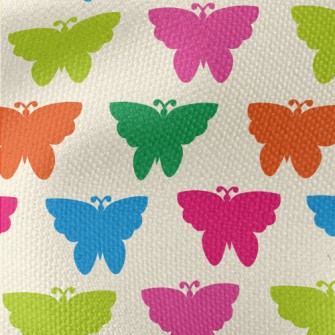 Colorful Butterfly Silhouettes Waterproof Canvas