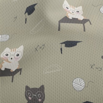 Cats Take Math Lessons Athletic Mesh Flat Back