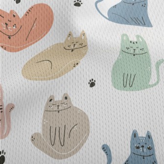 Colorful Tranquil Cat Athletic Mesh Flat Back