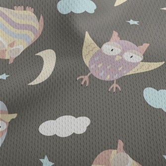 Nocturnal Owl Athletic Mesh Flat Back