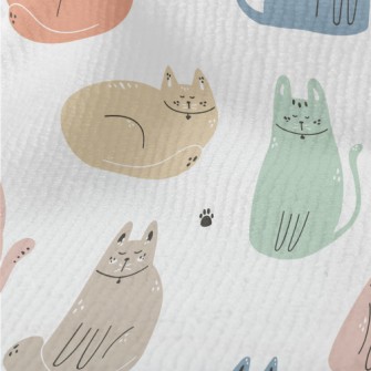 Colorful Tranquil Cat Terry