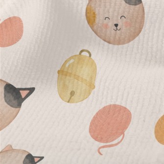 Watercolor Calico Cat Terry