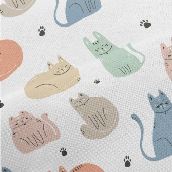 Colorful Tranquil Cat Performance Linen