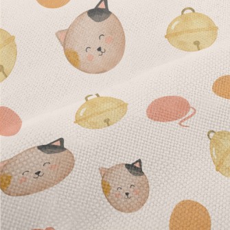 Watercolor Calico Cat Performance Linen