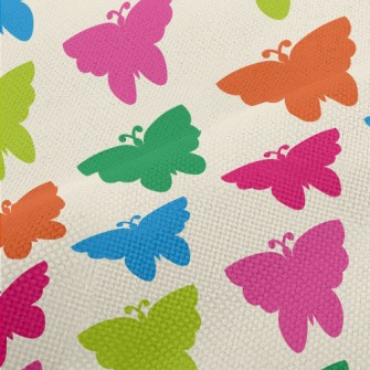 Colorful Butterfly Silhouettes Performance Linen