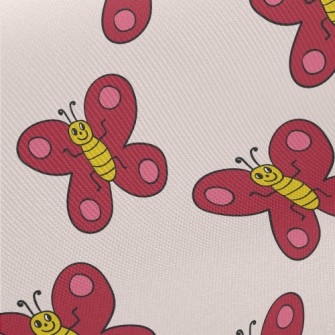 Red Butterfly Graffiti Twill