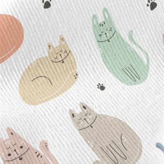 Colorful Tranquil Cat Standard Corduroy