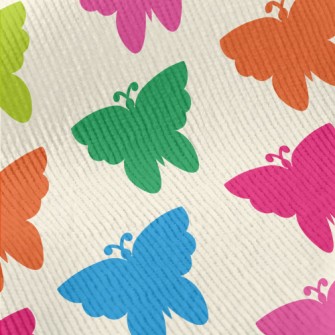 Colorful Butterfly Silhouettes Standard Corduroy
