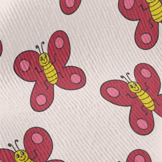 Red Butterfly Graffiti Standard Corduroy