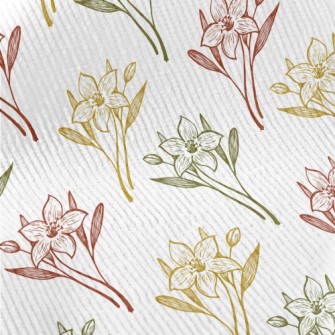 Colored Lilies And Daffodils Standard Corduroy