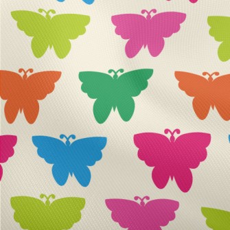 Colorful Butterfly Silhouettes Dobby