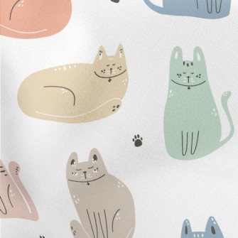 Colorful Tranquil Cat Stretch Ponte