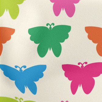 Colorful Butterfly Silhouettes Stretch Ponte
