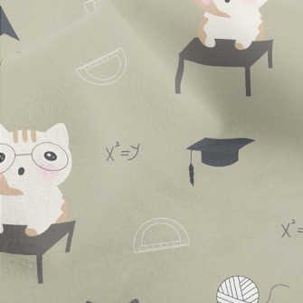 Cats Take Math Lessons Micro Fleece