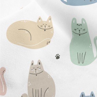 Colorful Tranquil Cat Micro Fleece