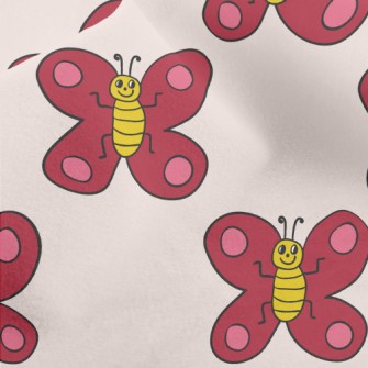 Red Butterfly Graffiti Micro Fleece