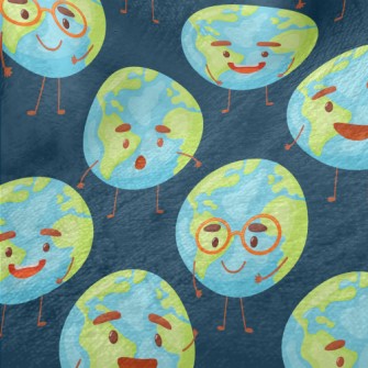 Cute Happy Earth Minky