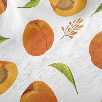 Hand Drawn Peaches Minky