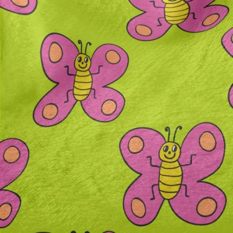 Funny Butterfly Graffiti Minky