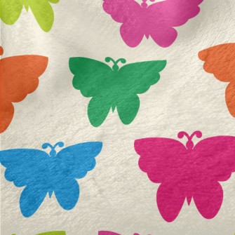 Colorful Butterfly Silhouettes Minky