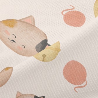 Watercolor Calico Cat Piqué