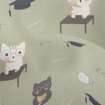 Cats Take Math Lessons Lightweight Performance Linen