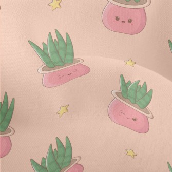 Cute Aloe Vera Pot Lightweight Performance Linen
