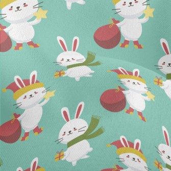 Merry Christmas Bunny Lightweight Performance Linen