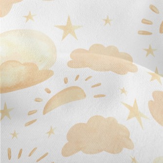 Watercolor Beautiful Starry Sk Lightweight Performance Linen