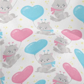 Love Balloon Cat Lightweight Performance Linen