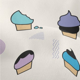 Cartoon Cup Cake Lightweight Performance Linen