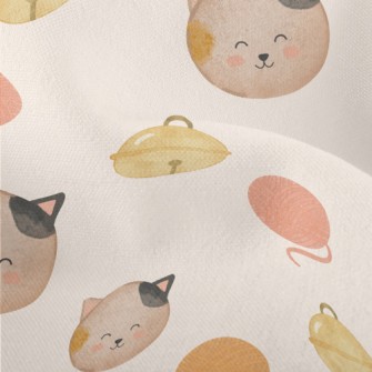 Watercolor Calico Cat Lightweight Performance Linen