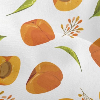 Hand Drawn Peaches Lightweight Performance Linen