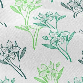 Hand Drawn Lily And Daffodil Modern Jersey