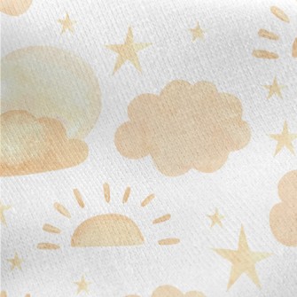 Watercolor Beautiful Starry Sk Jersey Backed Fleece