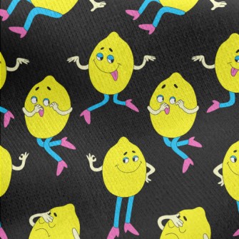 High Heels Lemon Jersey Backed Fleece