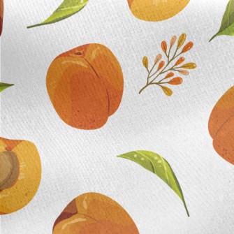 Hand Drawn Peaches Jersey Backed Fleece
