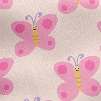 Cute Butterfly Pictures Jersey Backed Fleece