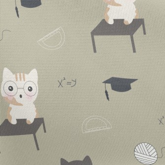 Cats Take Math Lessons Pongee