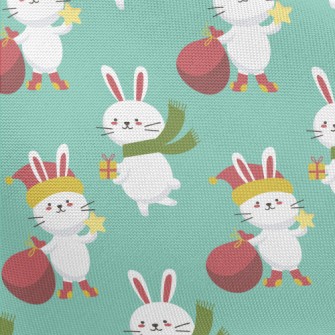Merry Christmas Bunny Pongee