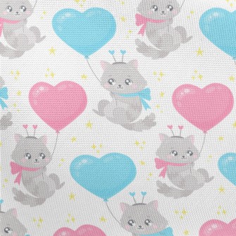 Love Balloon Cat Pongee