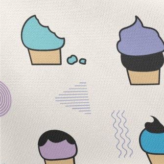 Cartoon Cup Cake Pongee