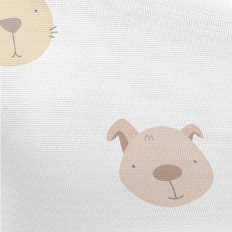 Silly Dog And Cat Pongee