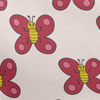 Red Butterfly Graffiti Pongee