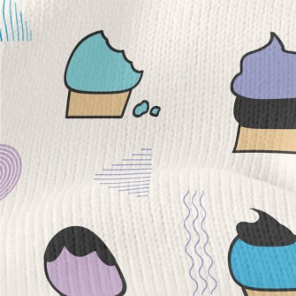 Cartoon Cup Cake Stretch Jersey