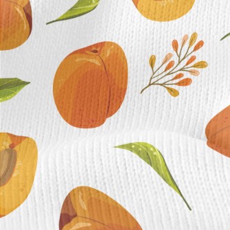 Hand Drawn Peaches Stretch Jersey