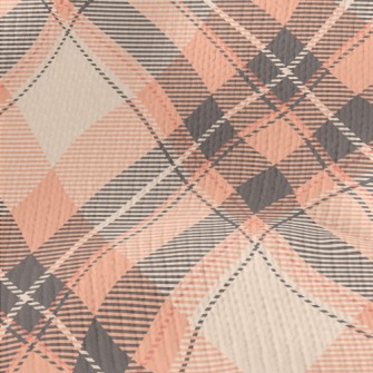 Orange Diamond Pattern Stretch Jersey