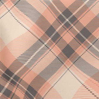 Orange Diamond Pattern Lightweight Cotton Poplin